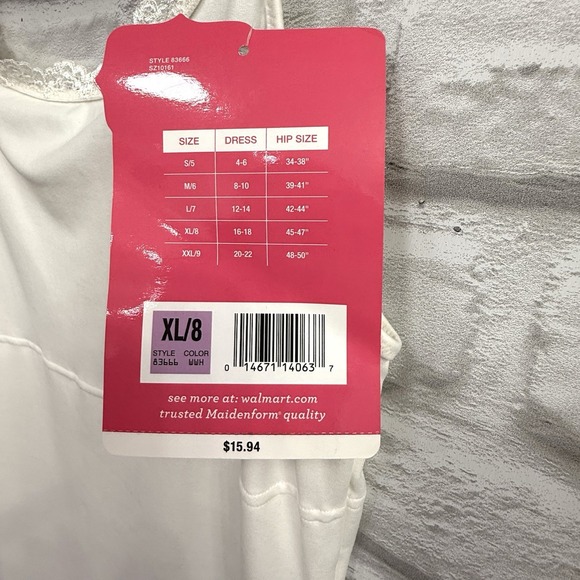 Sweet Nothings X large White Lace Trimmed Cami Firm Tummy Control New with Tags - Picture 3 of 16